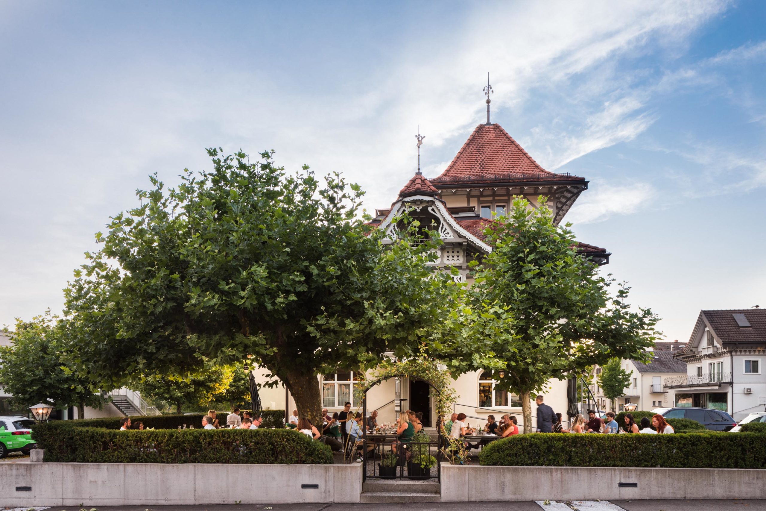 Gastgarten des Wirtshaus Hörnlingen, Rankweil